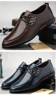 小童馬 2019春秋季新款休閑皮鞋男士商務正裝系帶百搭軟面鞋子男