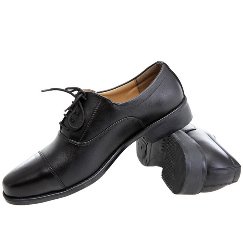 新款男士低幫皮鞋商務休閑營地校尉軍官皮鞋 黑色 #41