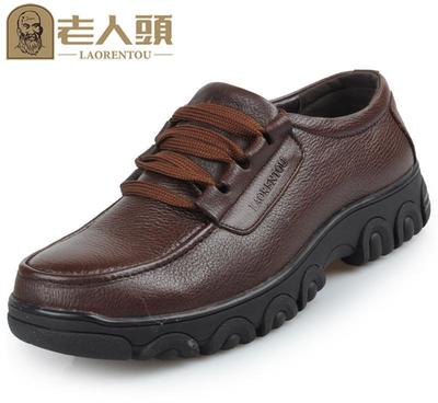 品質與時尚的融合 正老人頭秋冬商務休閑皮鞋