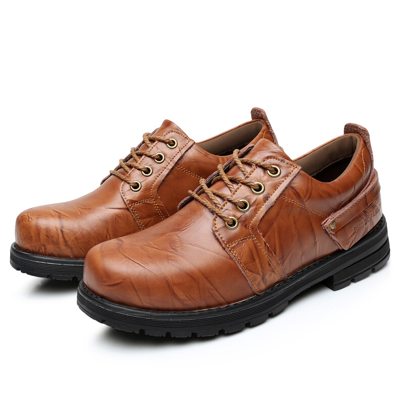 Z.R.Zoro 2016冬季新款男士淺棕色休閑皮鞋 英倫工裝風尚的百搭之選