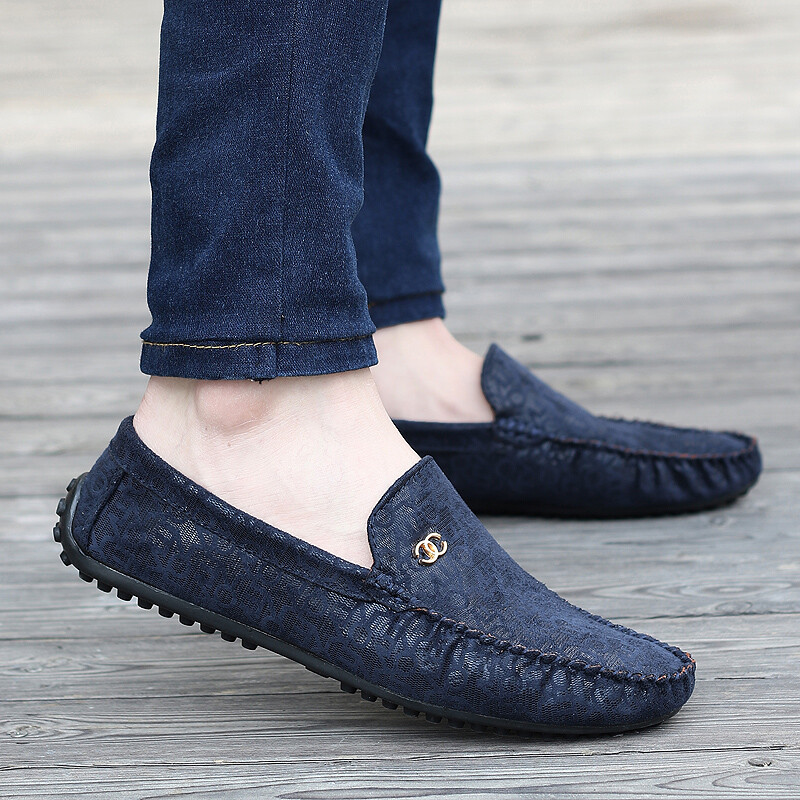 RYRY春款男鞋 深藍色豆豆鞋，時尚與舒適并存的休閑選擇